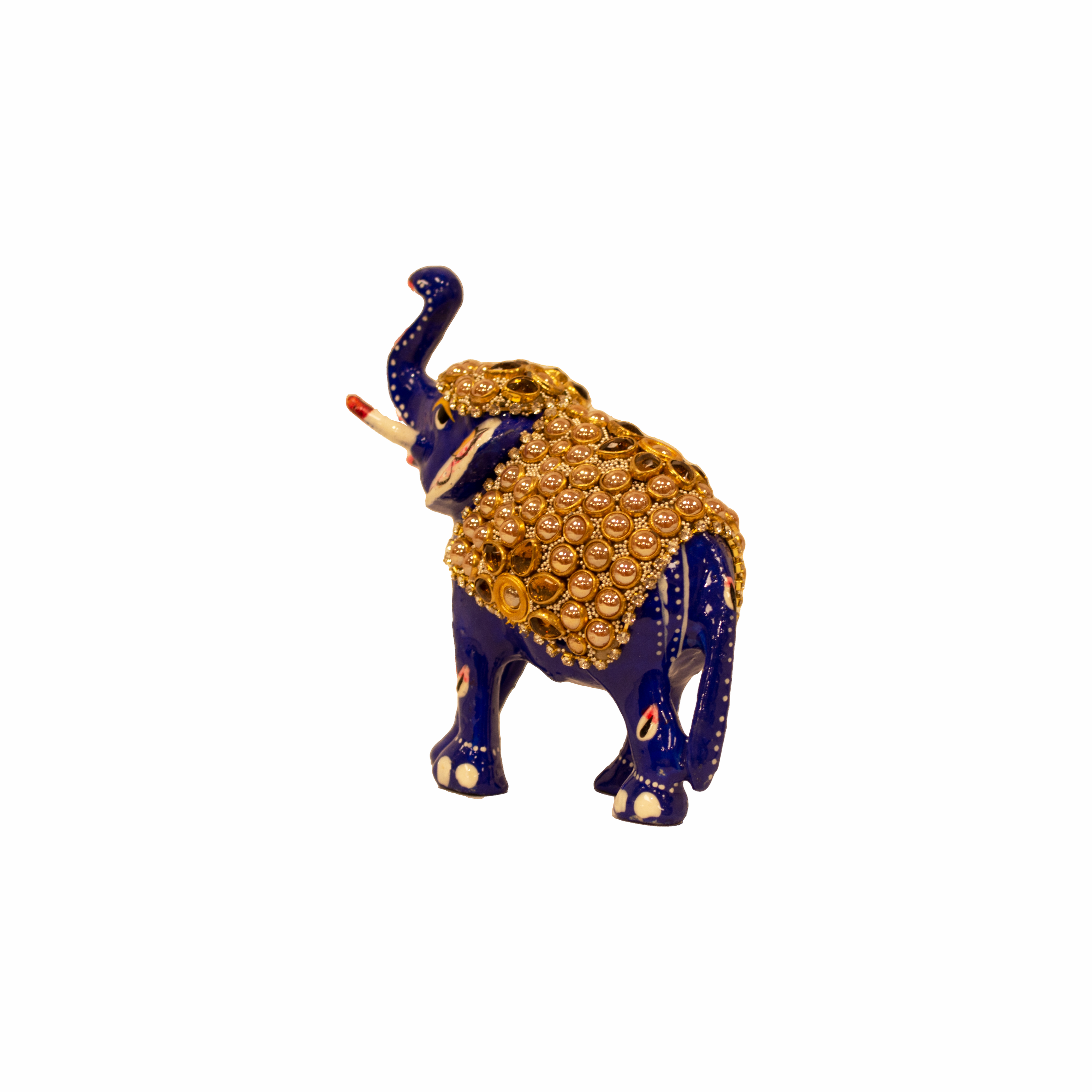 Meenakari Elephant w/ Raised Trunk – 4"