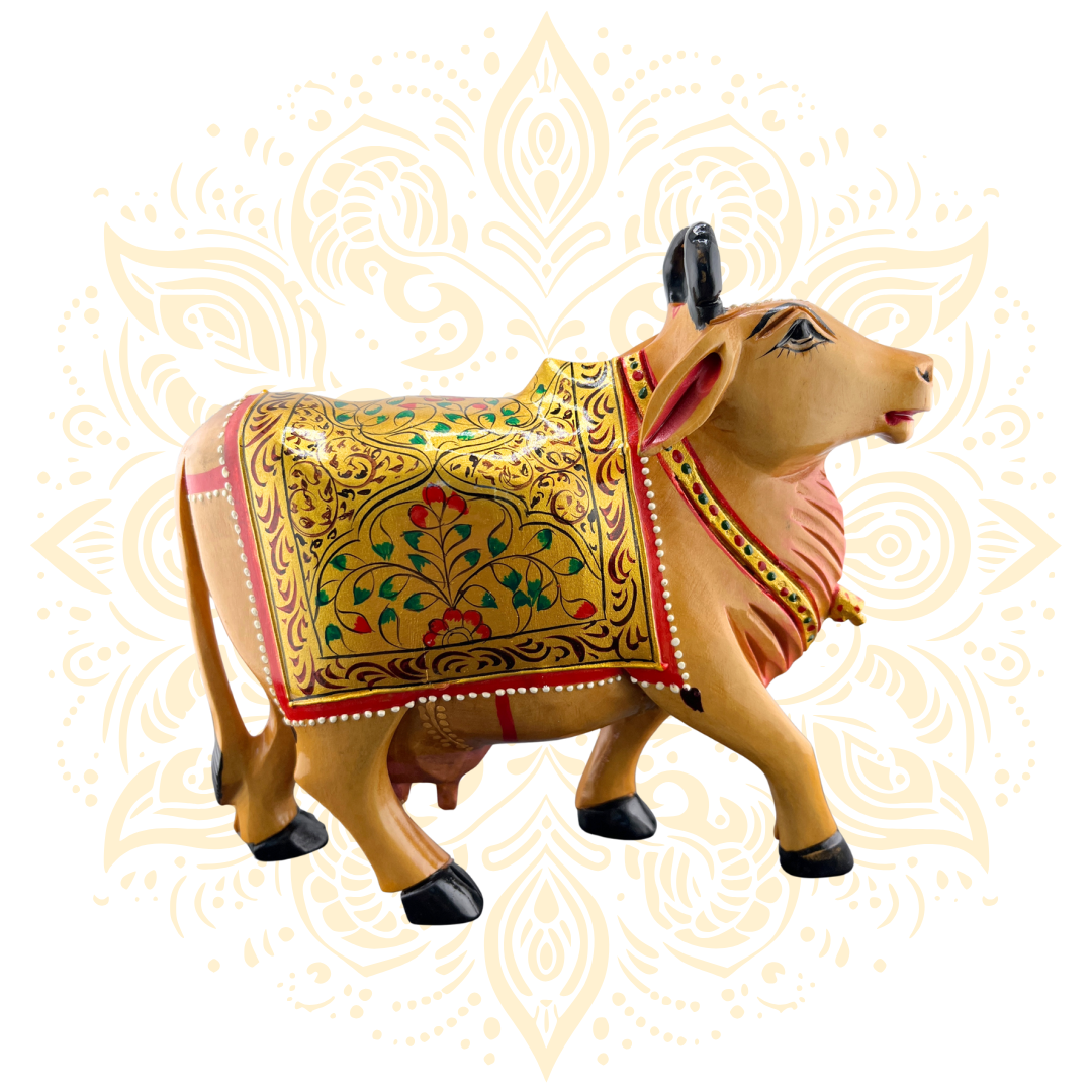 Wooden Painting Cow