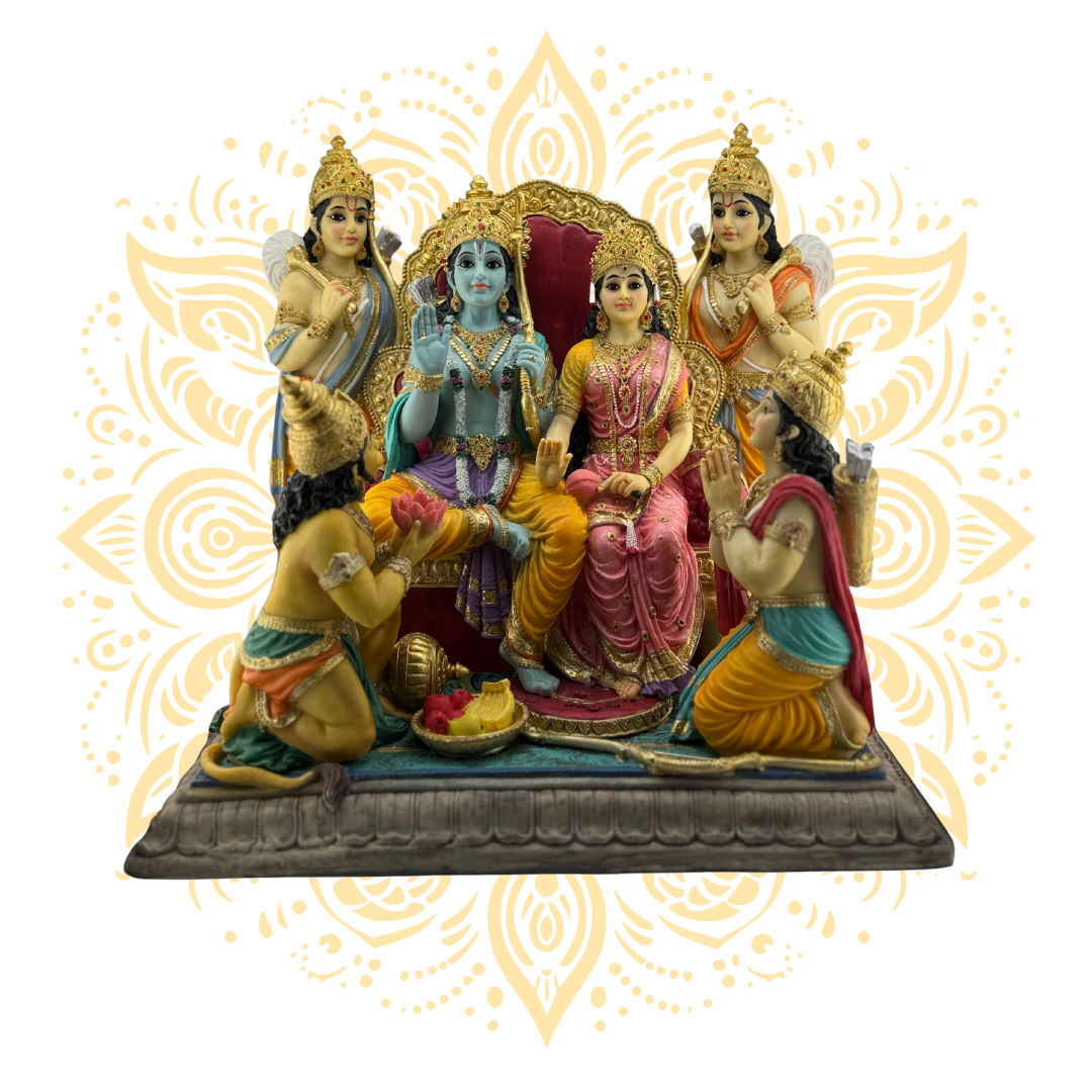 Polyresin Sita Ram Family 14"