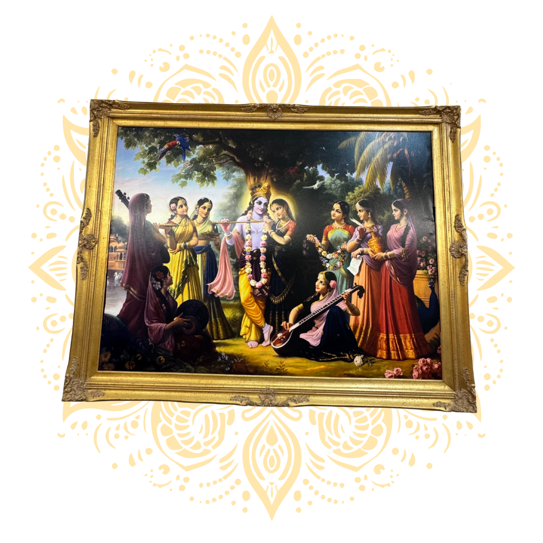 Large Framed Krishna Art 43" x 55"