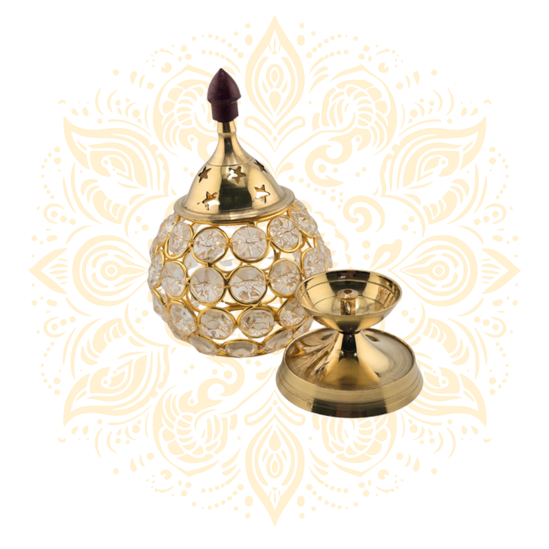 Brass Crystal Lamp