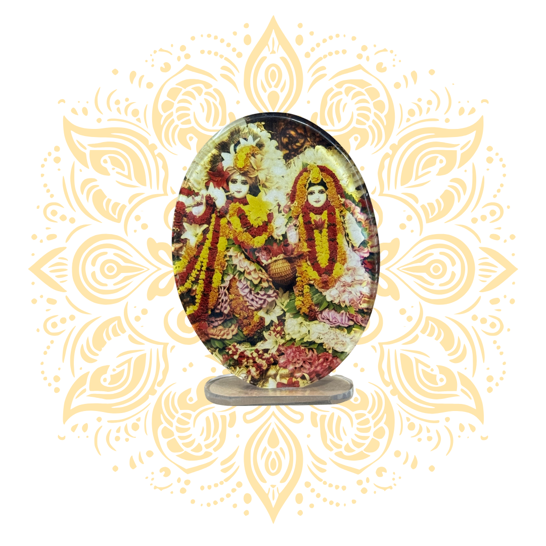 Acrylic Radha Krishna Oval 3.5" x 5" - Matchless Gifts6