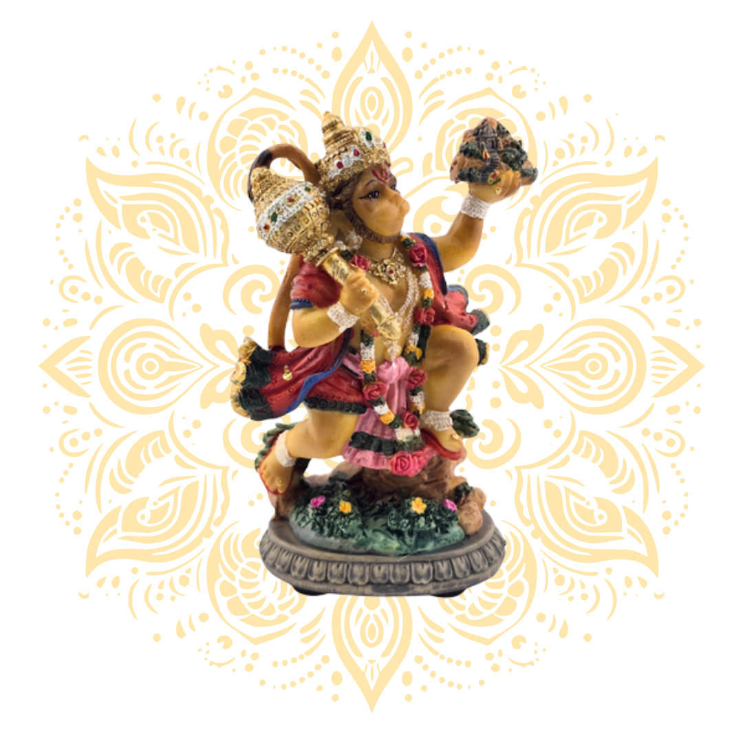 Polyresin Mini Flying Hanuman 3.5"