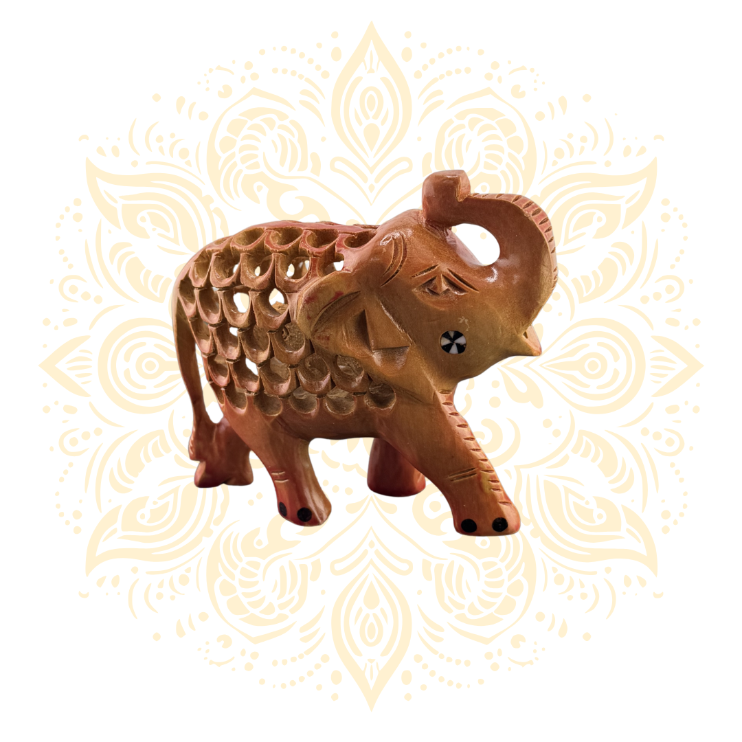 Wooden Jali Salamidar Elephant