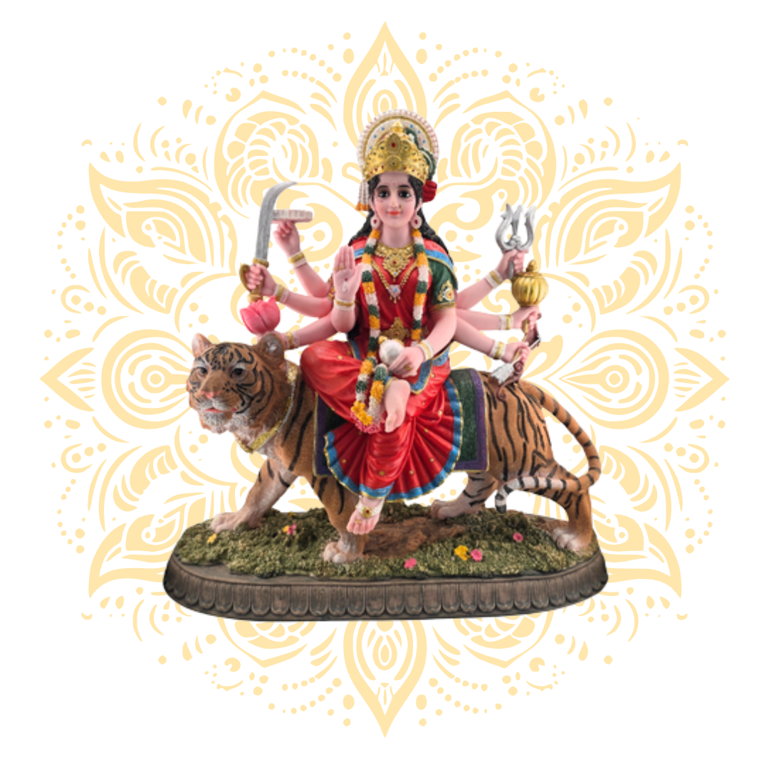 Polyresin Durga 14"
