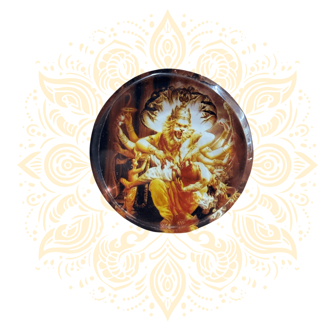 Acrylic Lord Narasimha Round 2" - Matchless Gifts