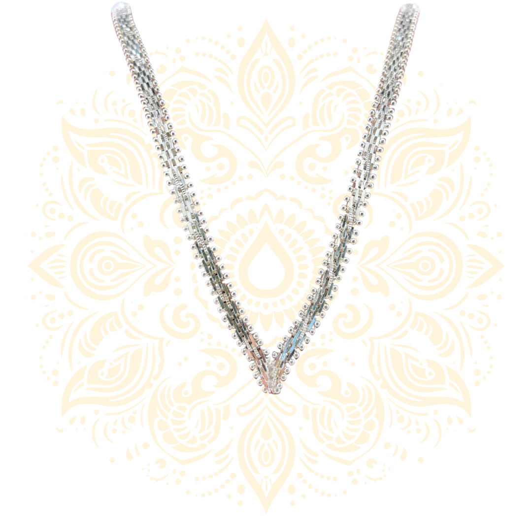 925 Sterling Silver V-Shape Choker Necklace