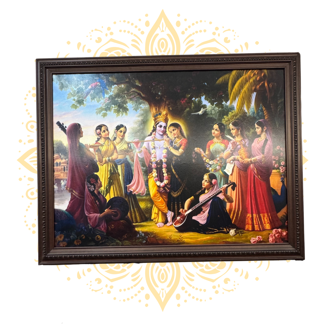 Large Framed Krishna Art 43" x 55"