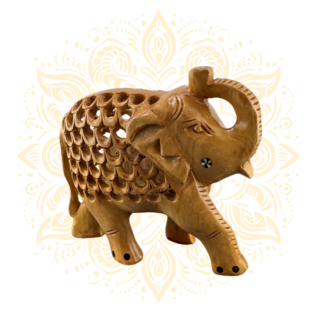 Wooden Jali Salamidar Elephant