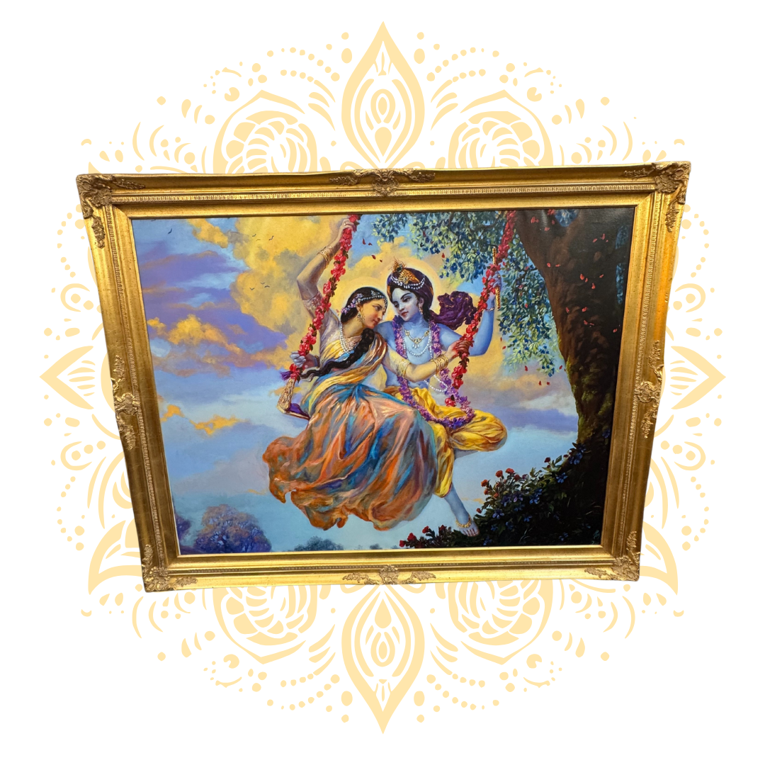 Large Framed Krishna Art 43" x 55"