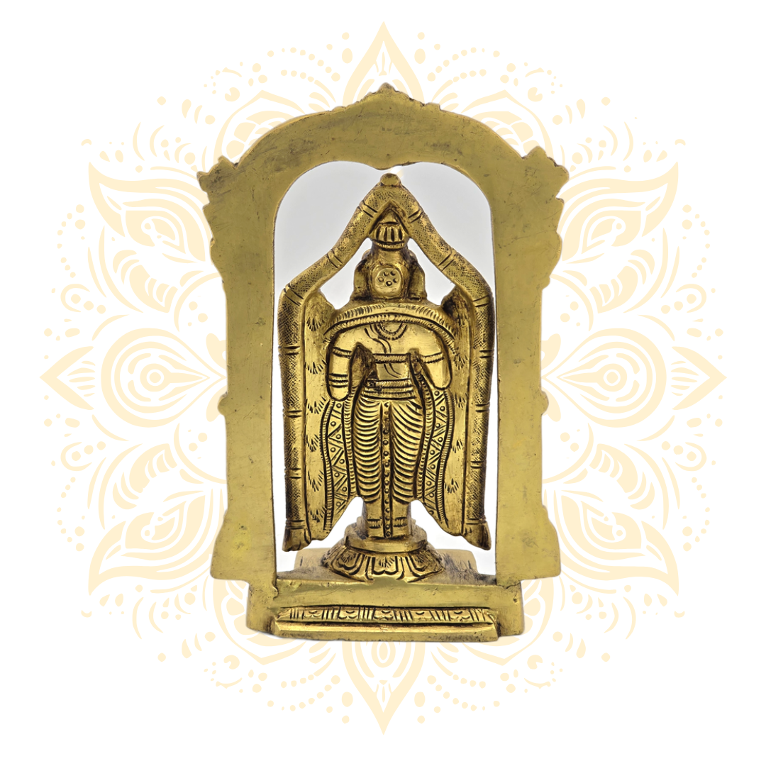 Brass Lord Balaji in Frame Murti 6.5" - Matchless Gifts2
