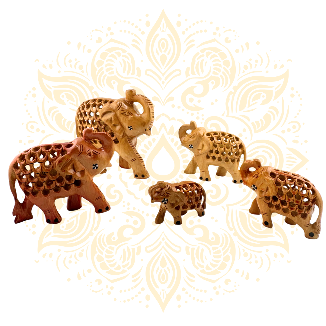 Wooden Jali Salamidar Elephant