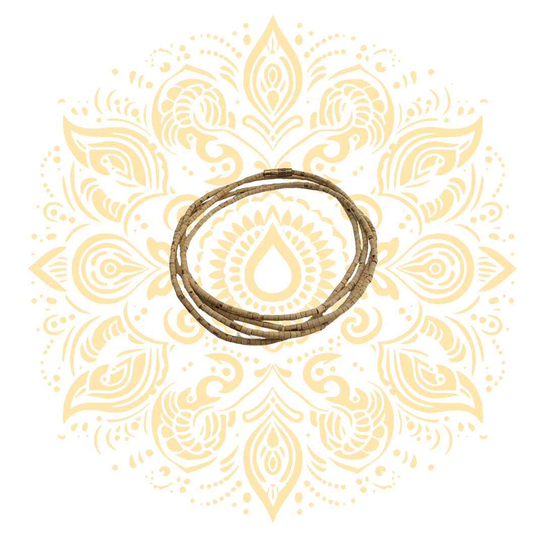 Two Round Tulasi Neckbeads 32"