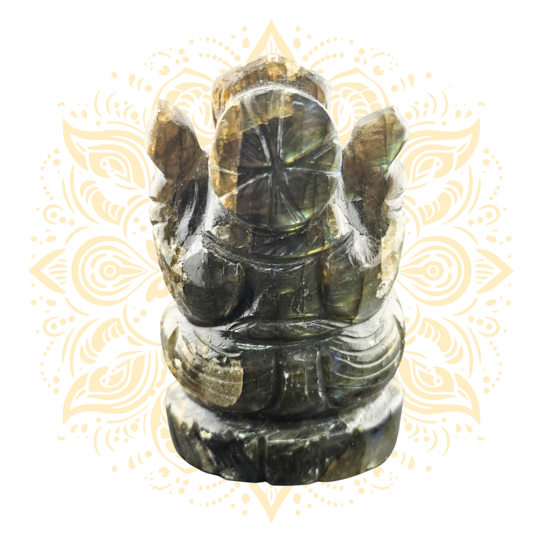 Gemstone Labradorite Ganesha