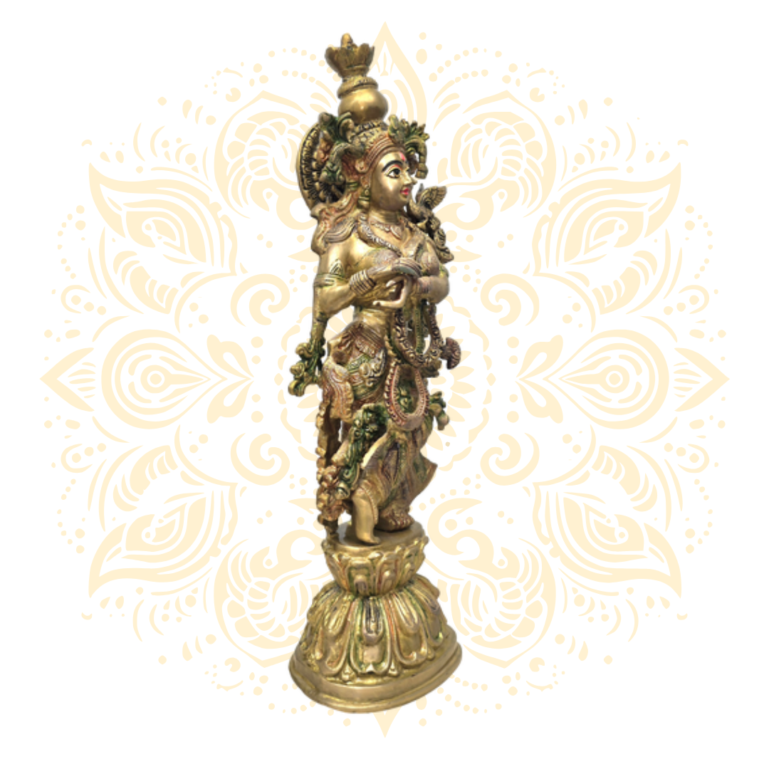 Brass Radha Hand-Painted
