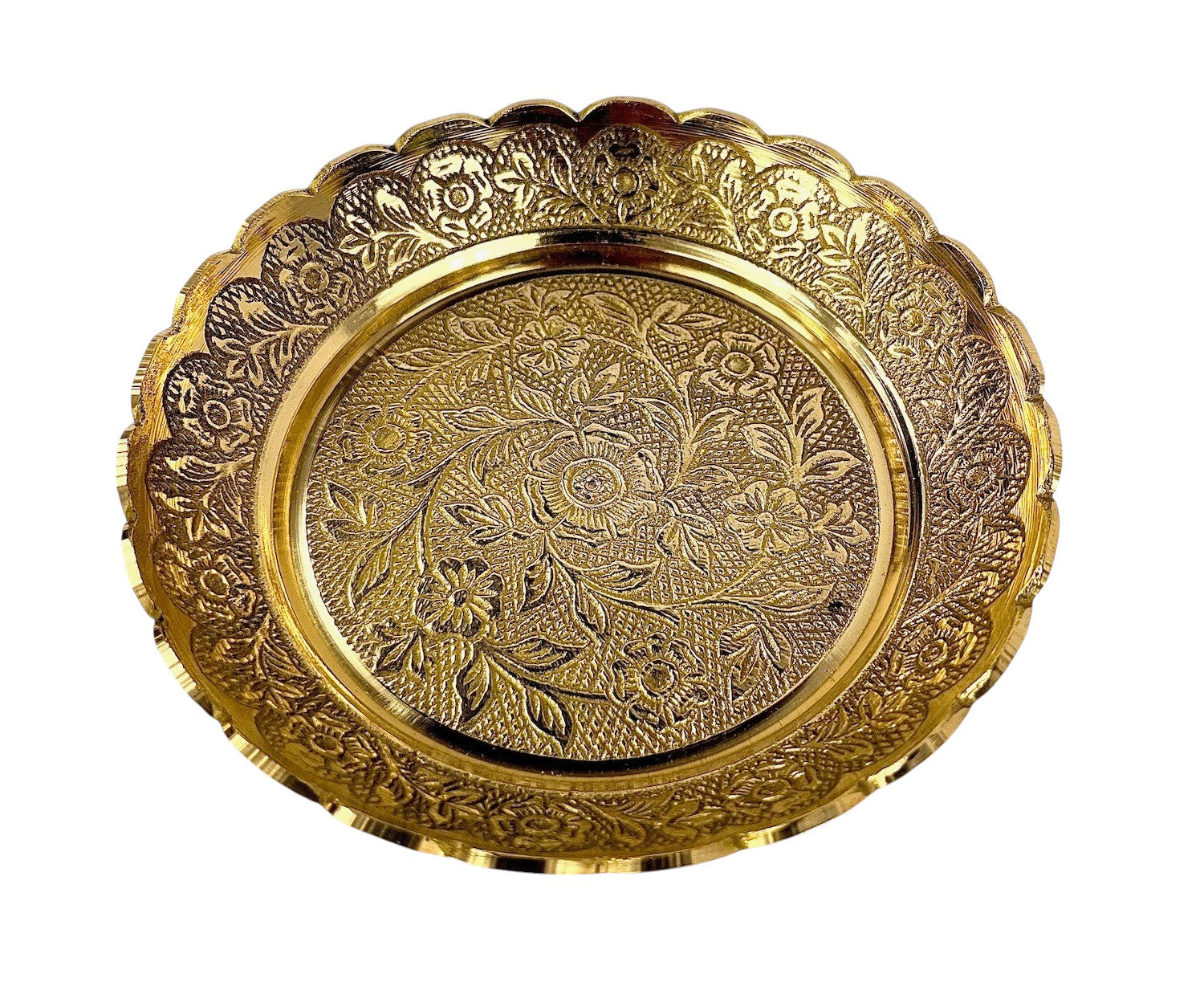Brass Decorative Flower Plate - Matchless Gifts5