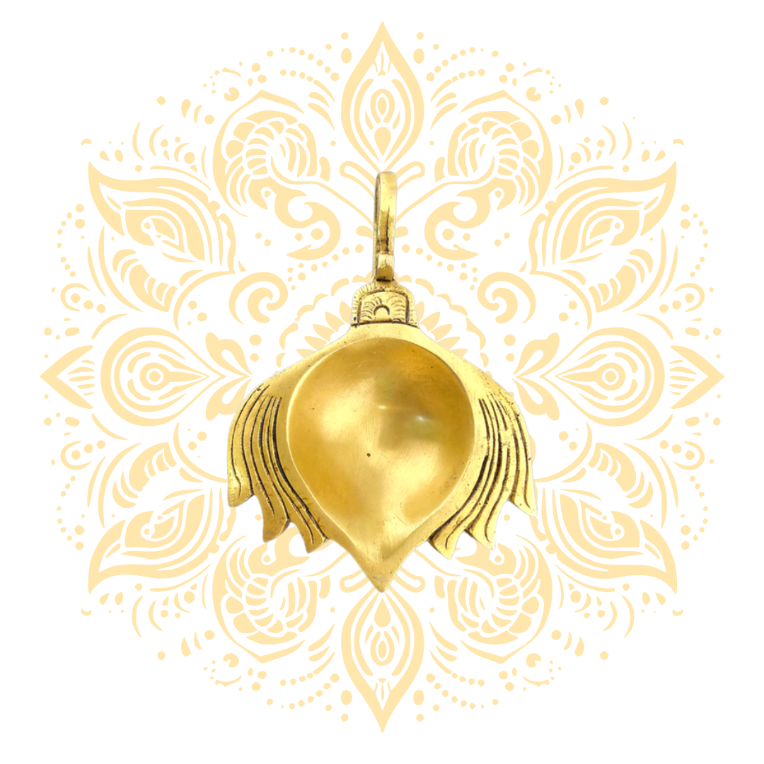 Brass Kamal Deepak w/ Handle 1.5"