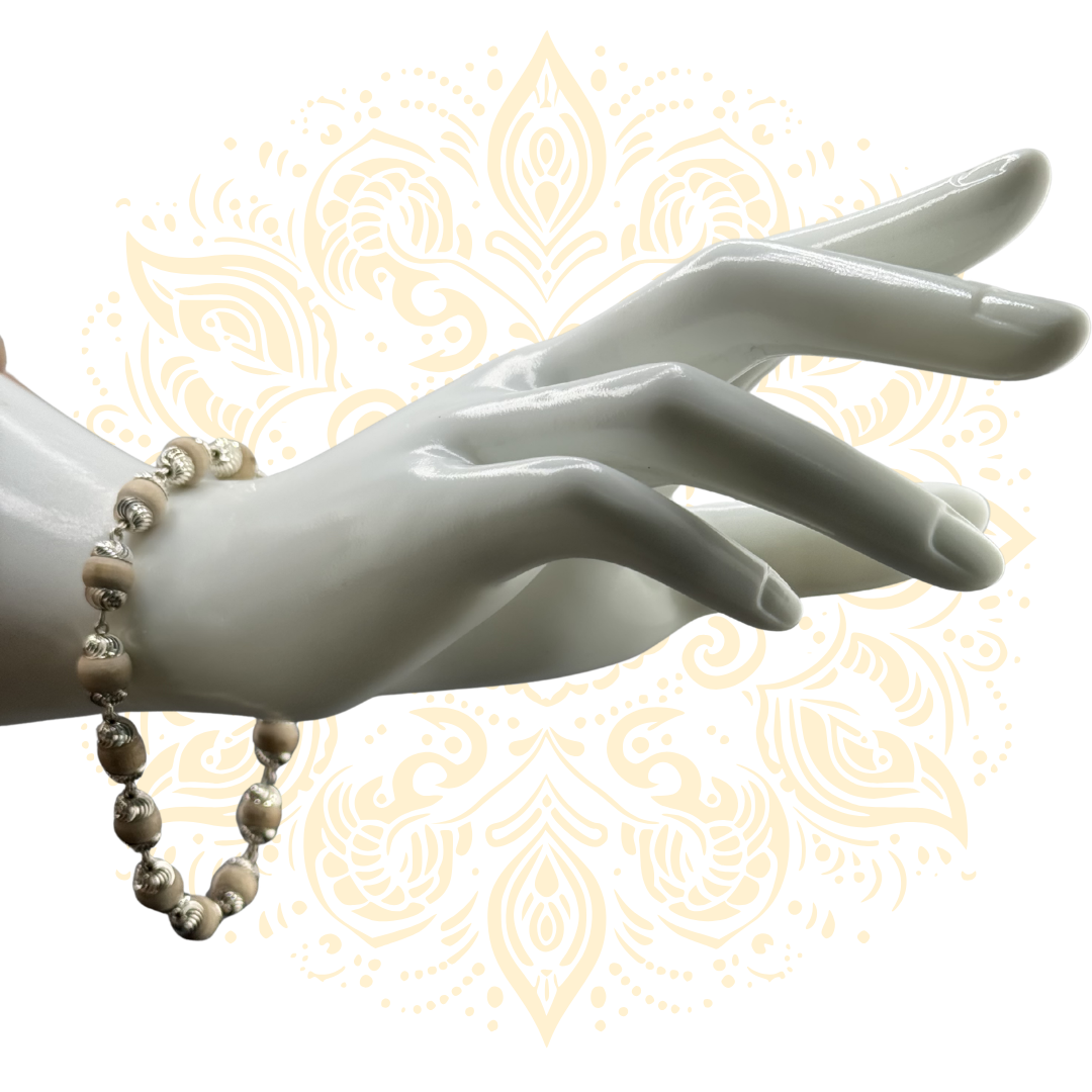 Silver Tulasi Bracelet Devotional Jewelry - Matchless Gifts5