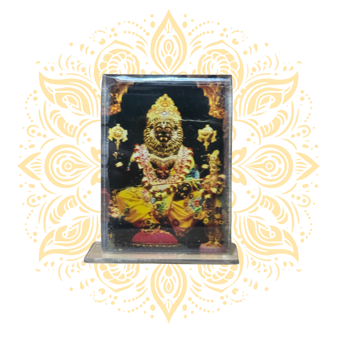 Acrylic Narasimha Deity Stand 2" x 3"