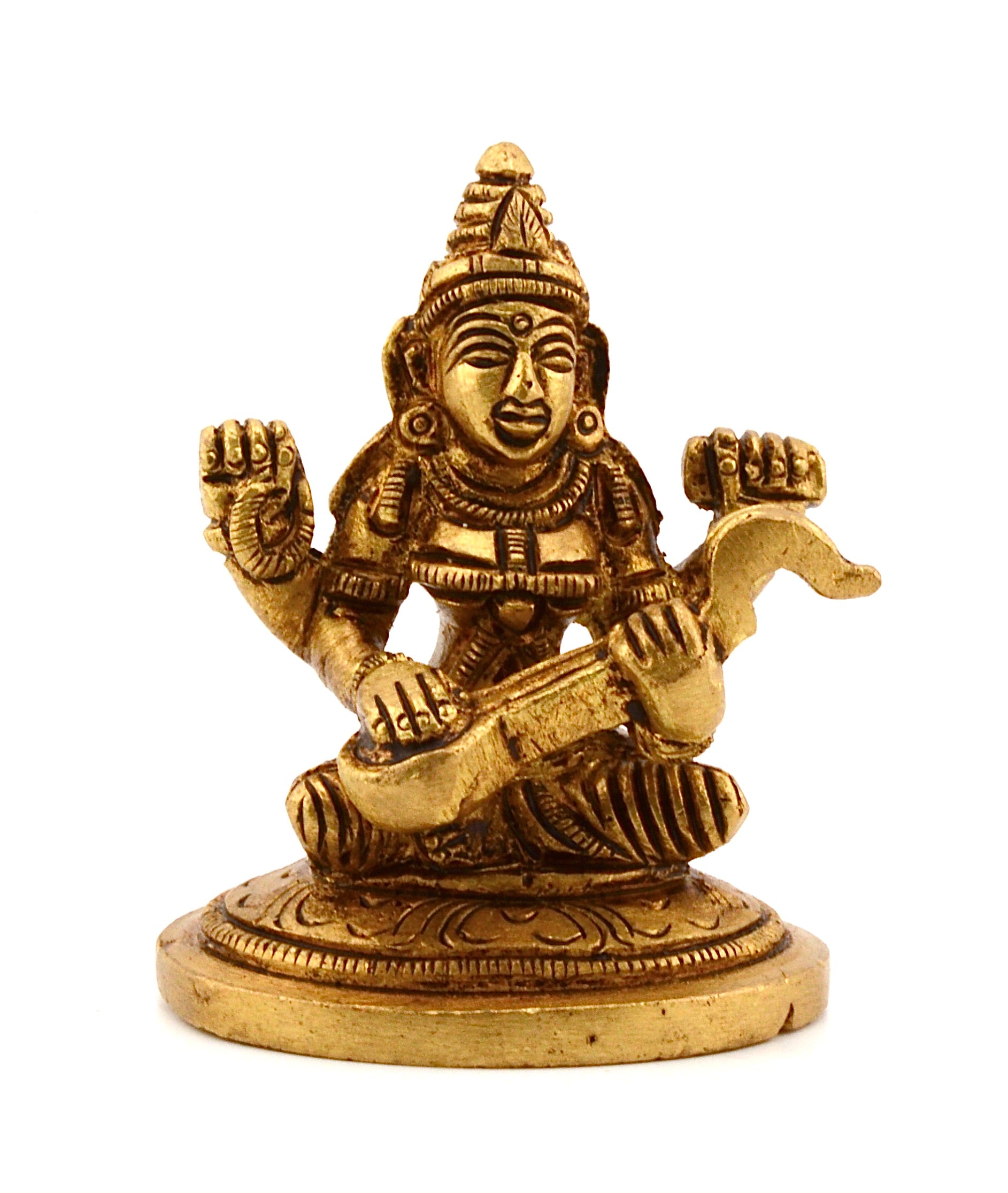 Brass Goddess Saraswati Statue