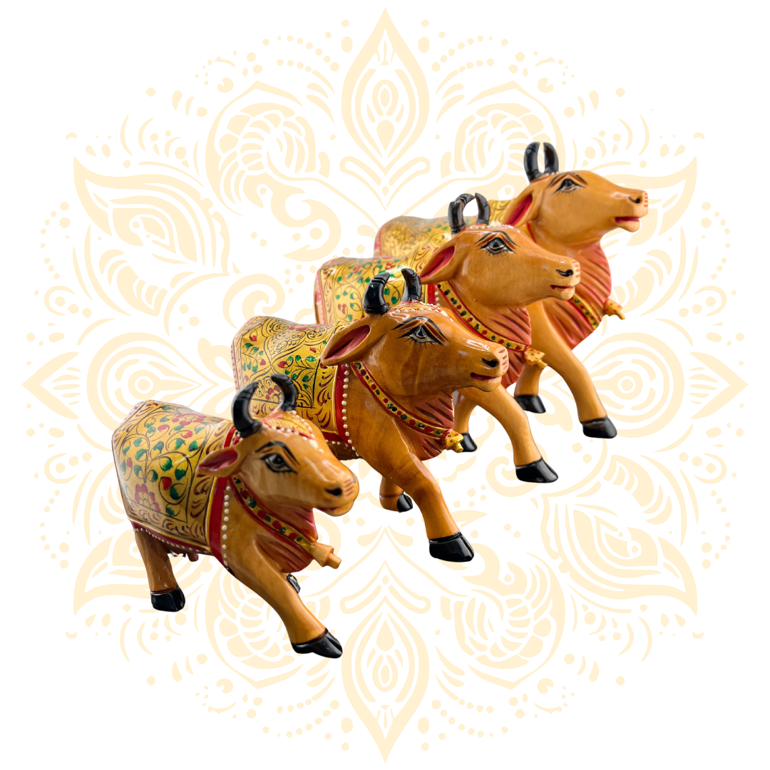 Wooden Painting Cow