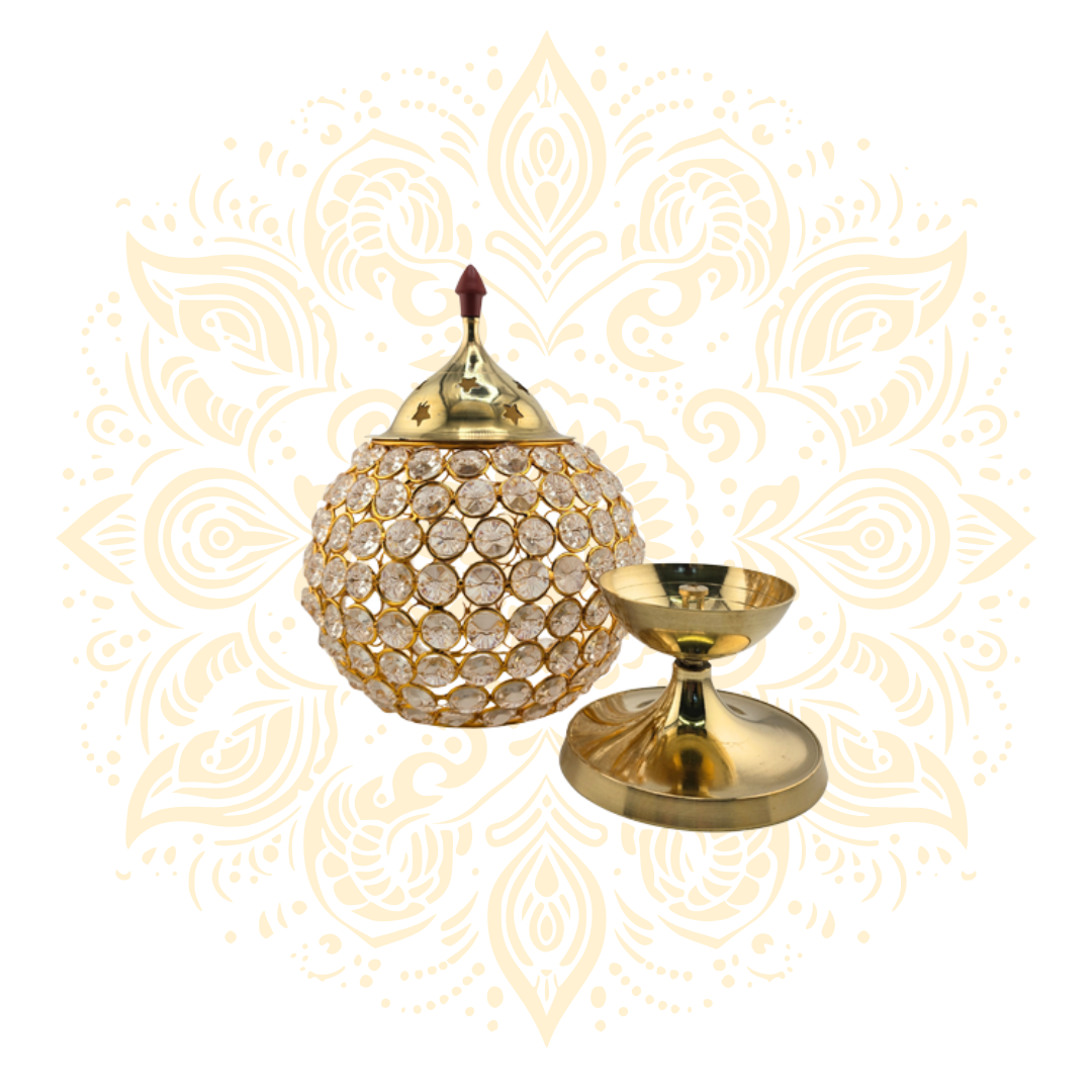 Brass Crystal Lamp