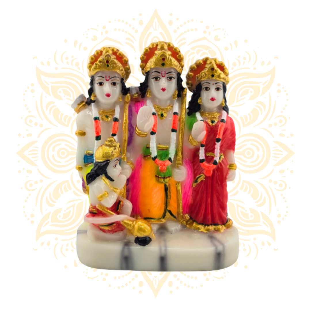 Polyresin Sita Ram Family 4"