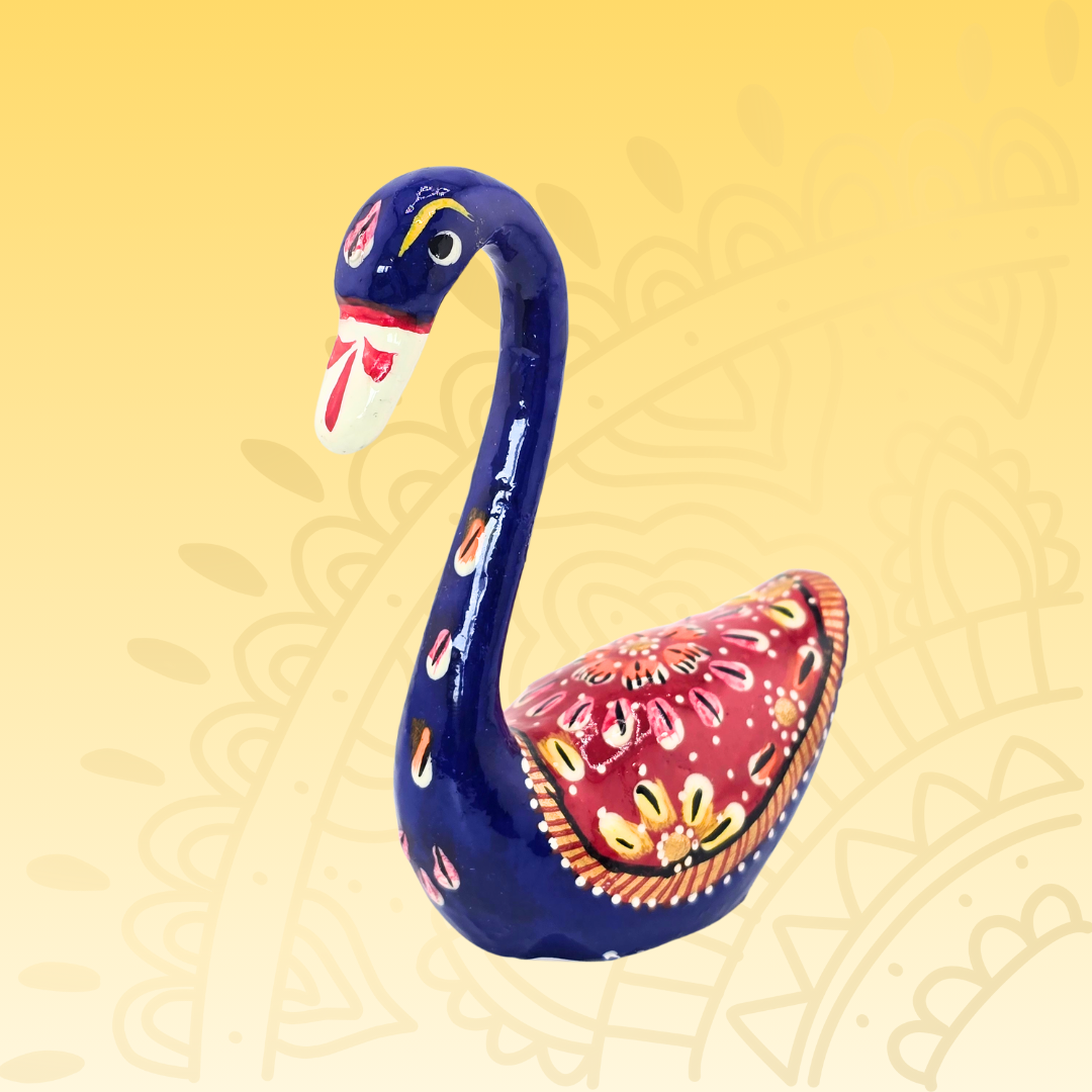 Hand Painted Aluminum Swan