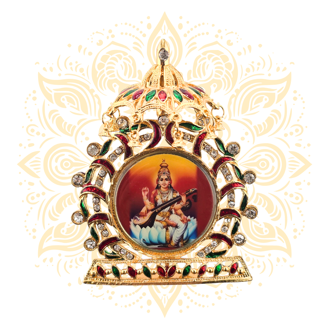 Bhakti Golden Metal Deity Mini Mandir Stand