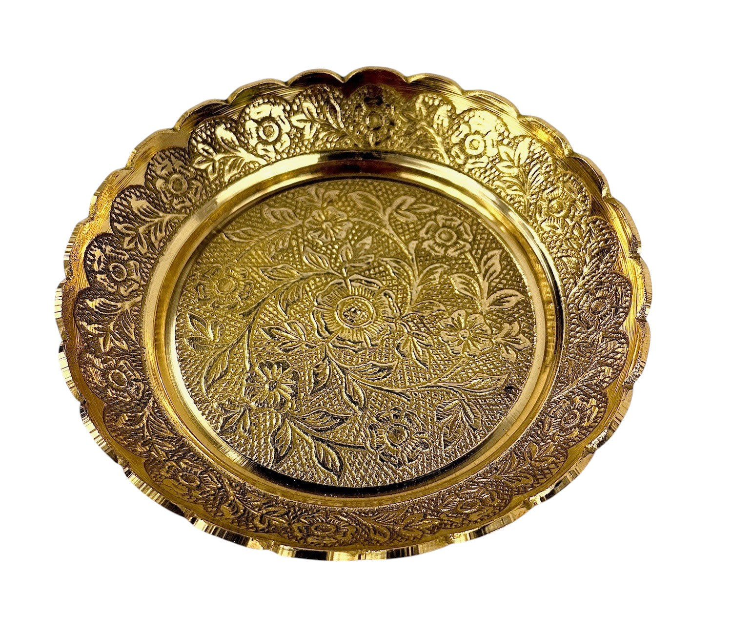 Brass Decorative Flower Plate - Matchless Gifts6
