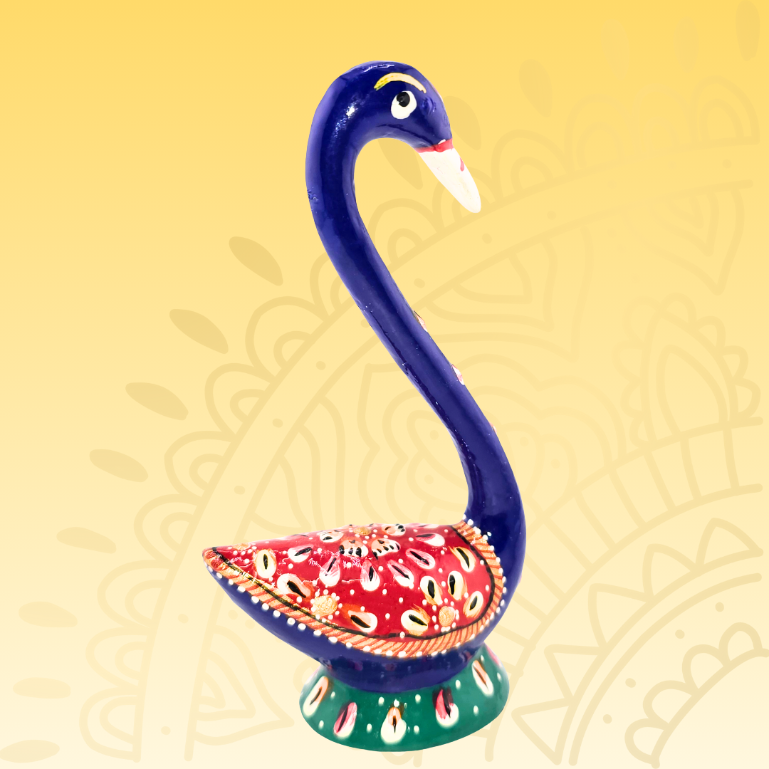 Hand Painted Aluminum Swan