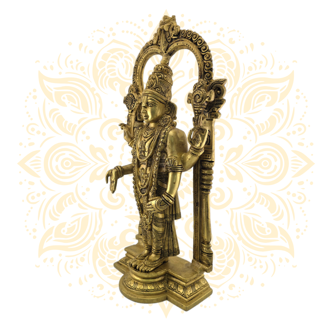 Brass Balaji Murti | Lord Venkateswara 16" - Matchless Gifts3