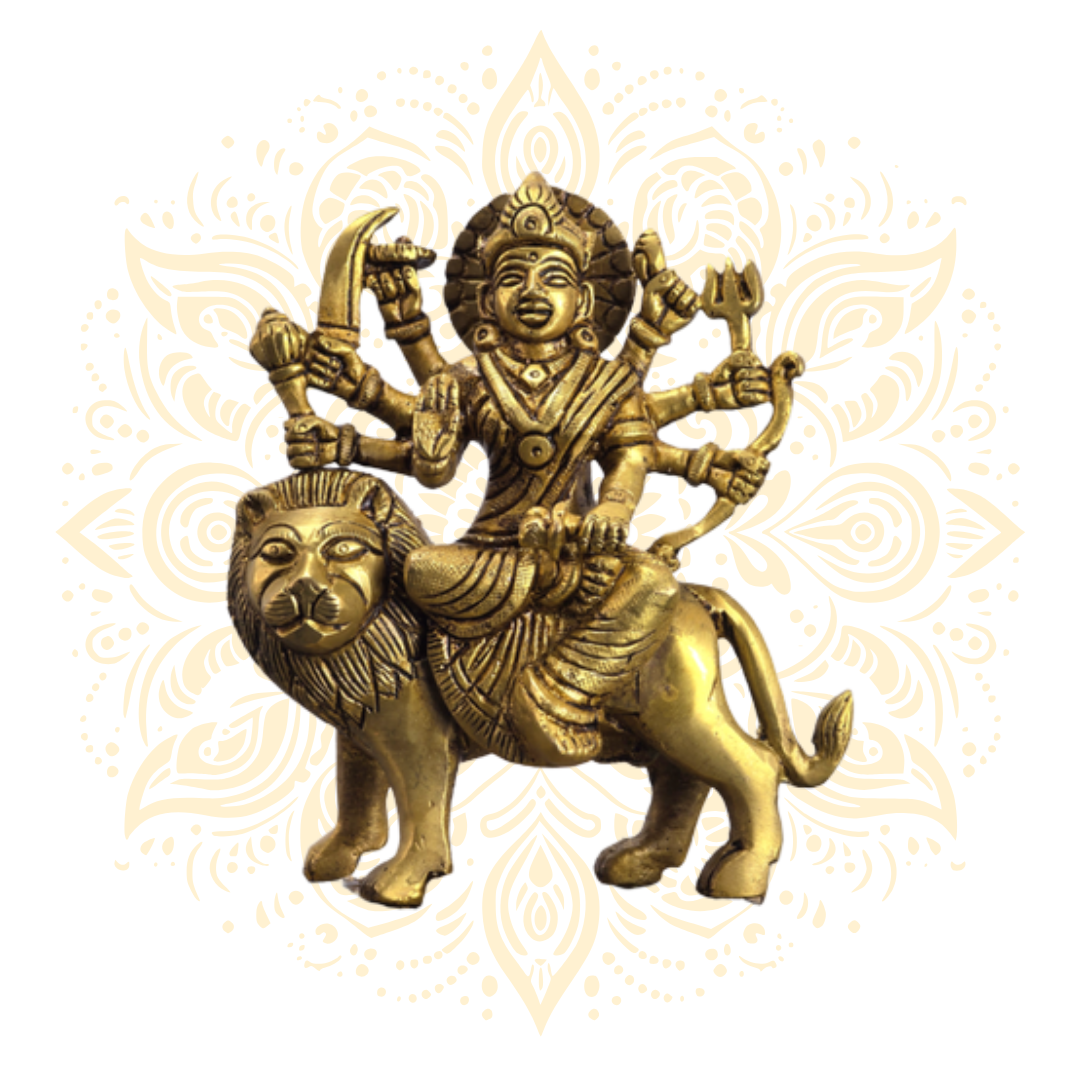 Brass Durga 6"
