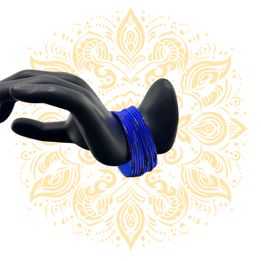 Women's Bright Blue Bangles - Matchless Gifts