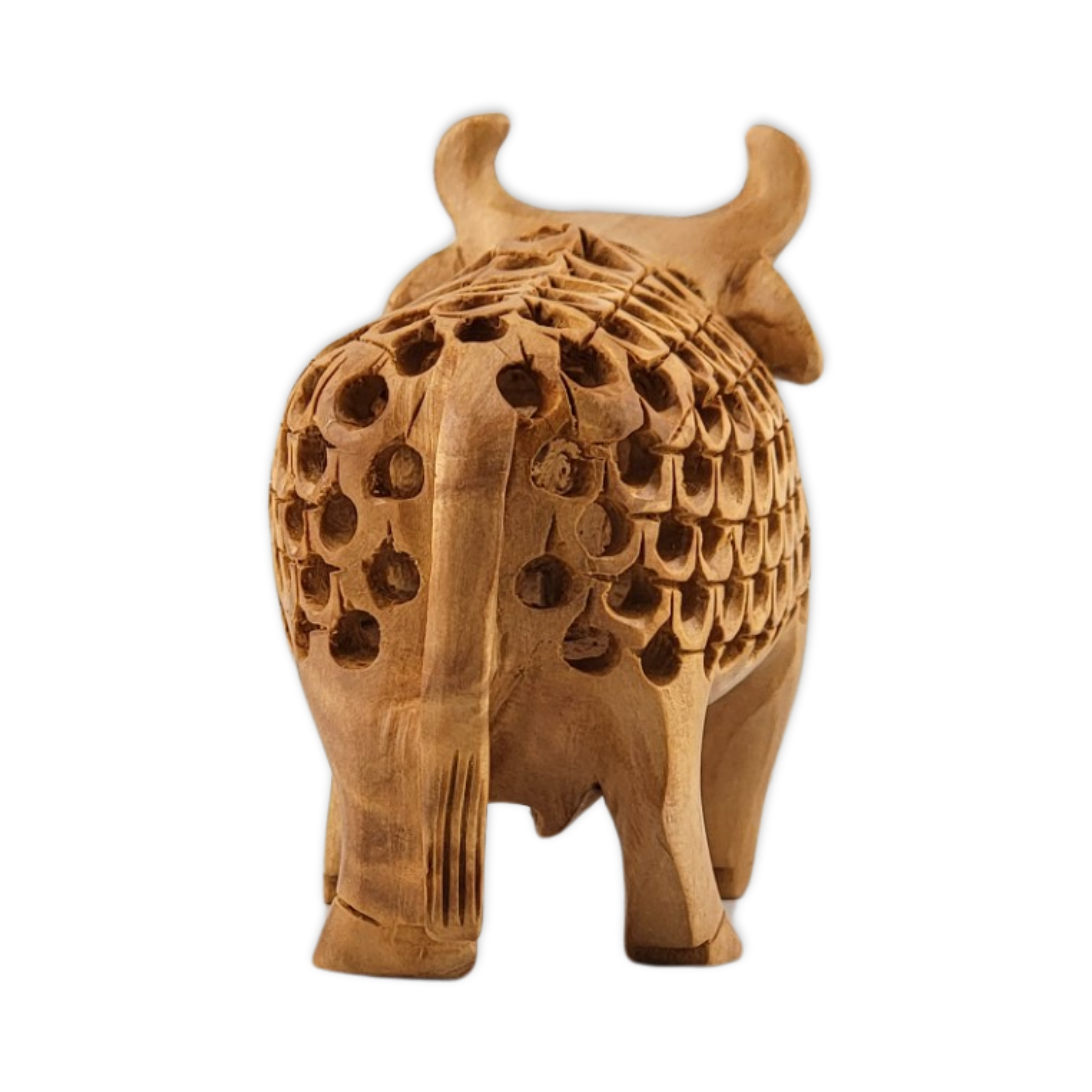 Hand Craved Wooden Jali Style Cow - Matchless Gifts4