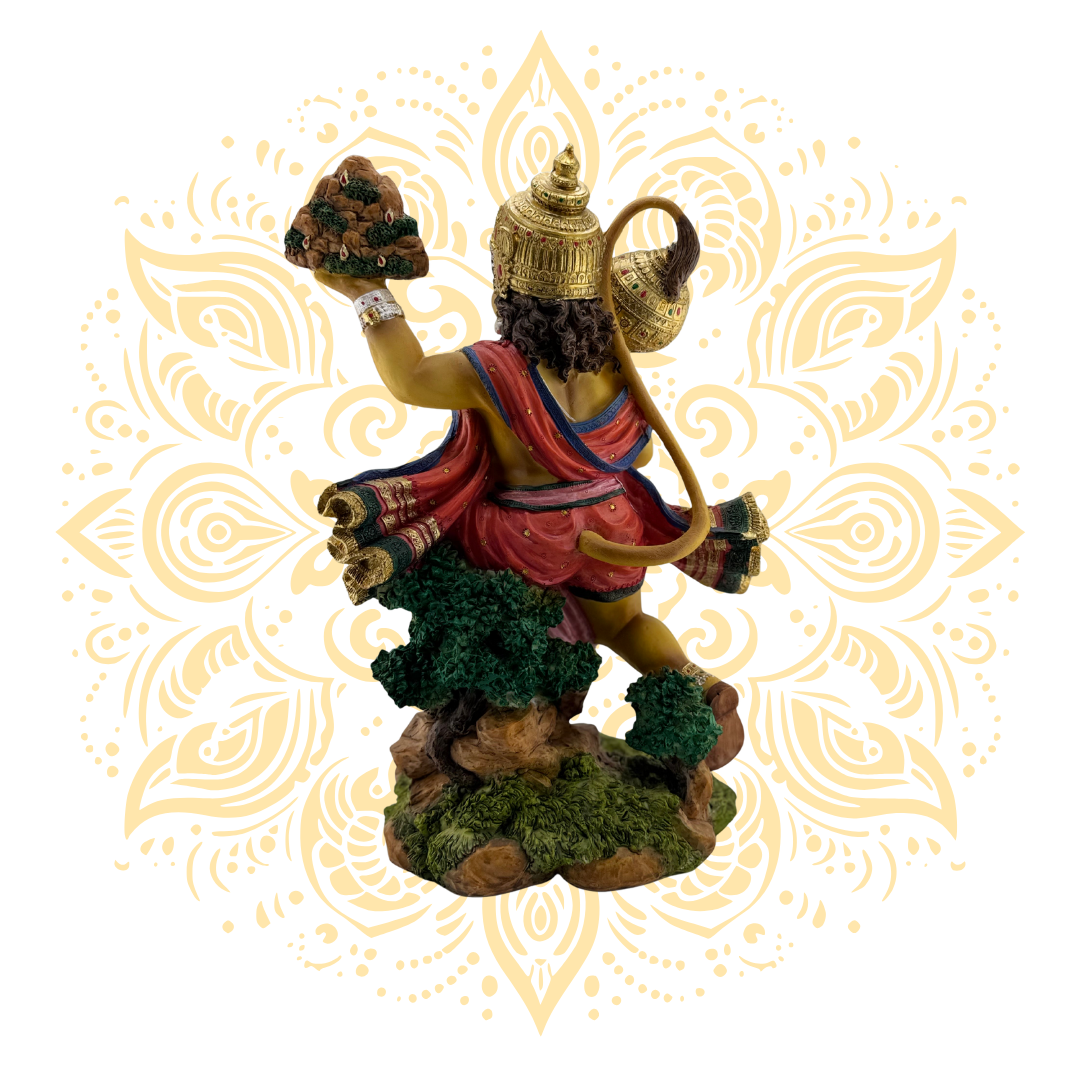 Polyresin Flying Hanuman 14"