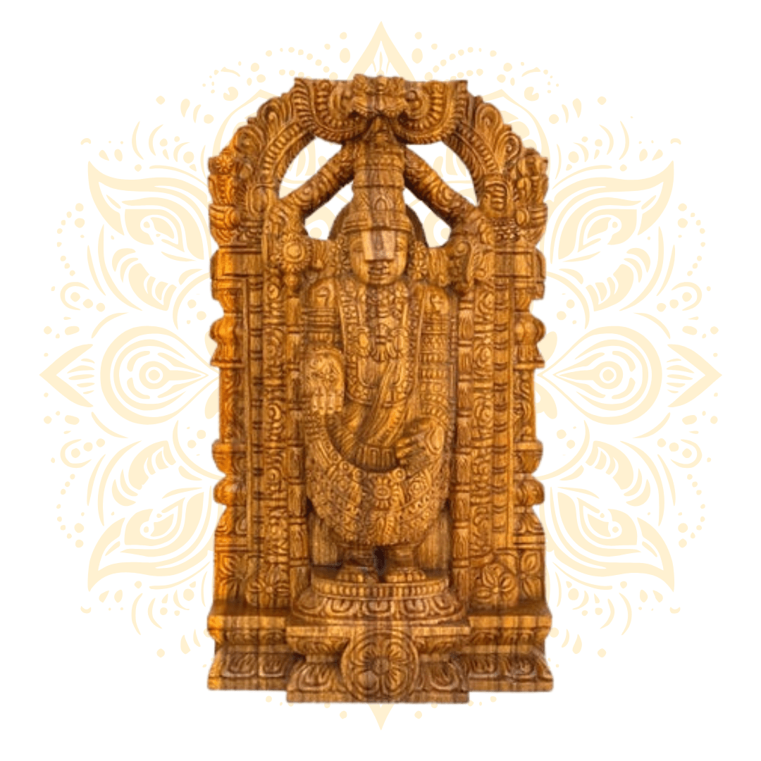 Hand-Carved Wooden Balaji Murti - Matchless Gifts1