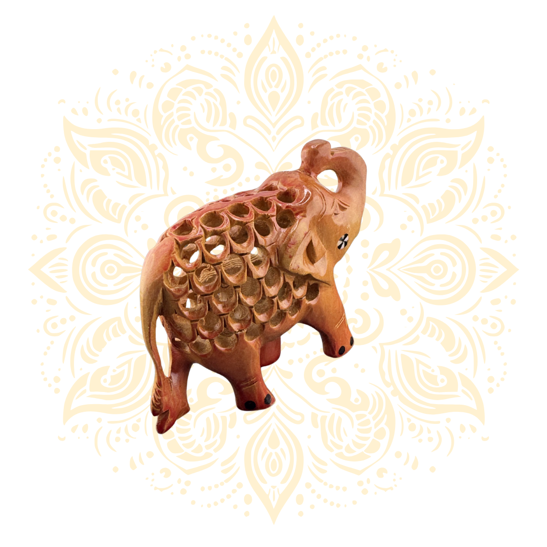 Wooden Jali Salamidar Elephant