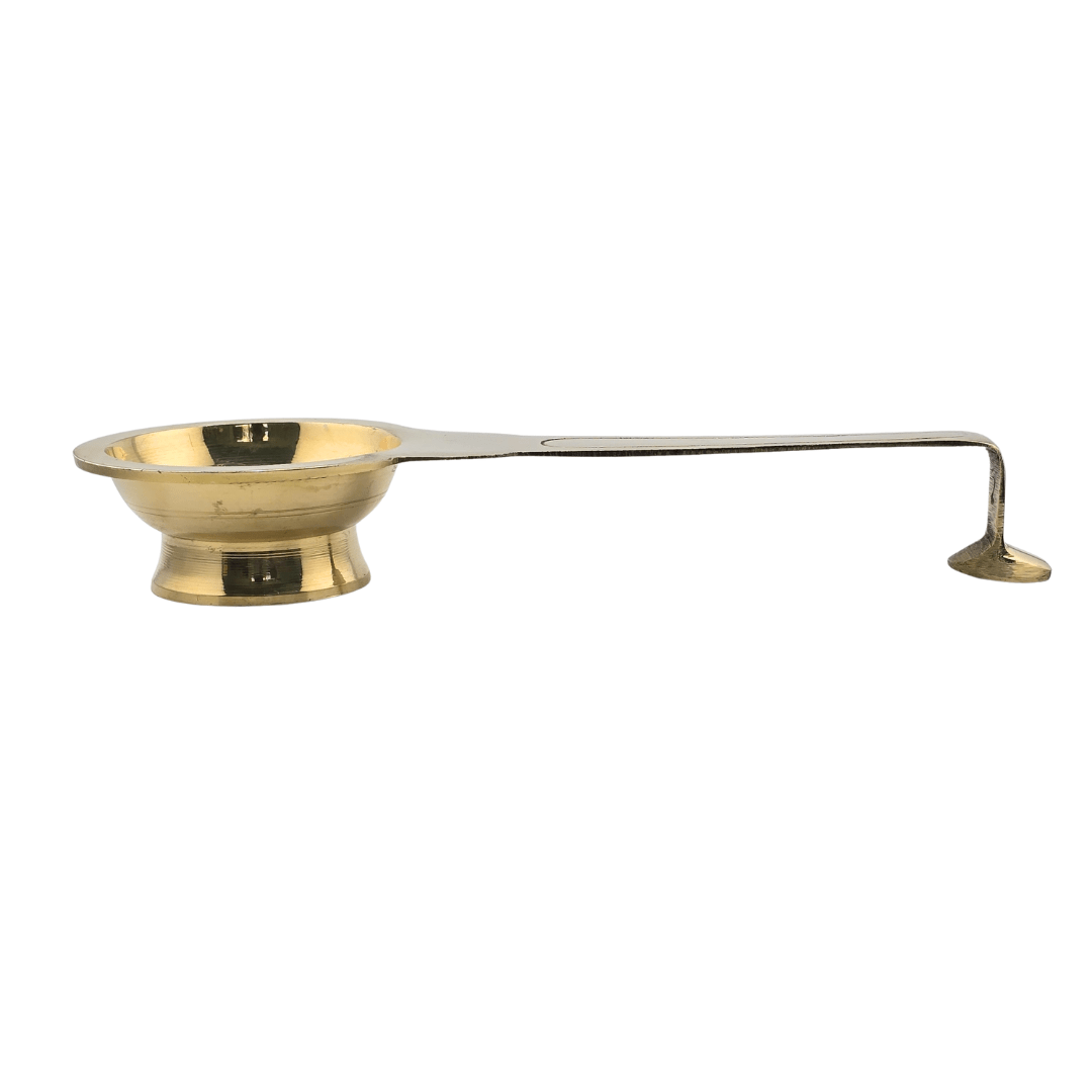 Brass Aarti Diya Lamp w/ Handle - Matchless Gifts5