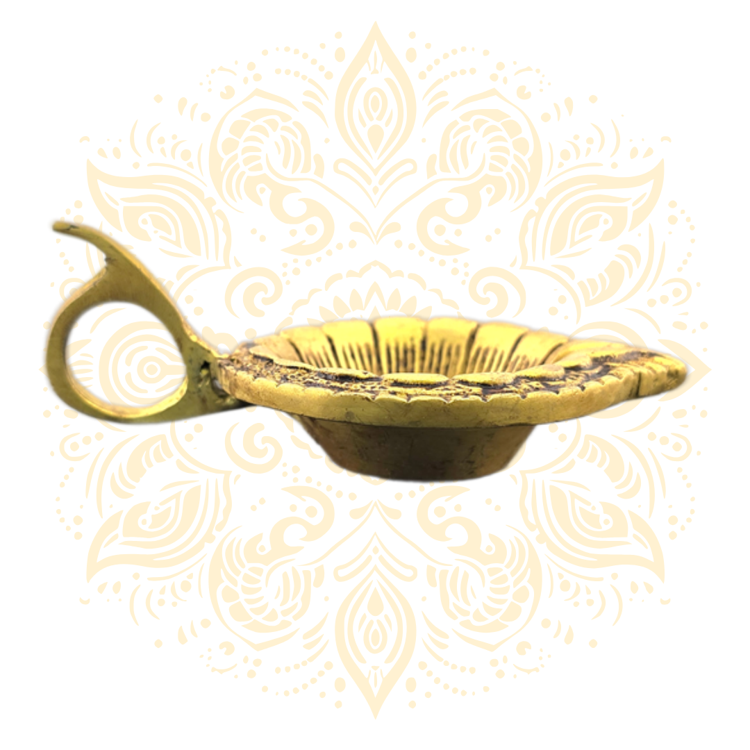 Brass Deepak Flower 3.5"