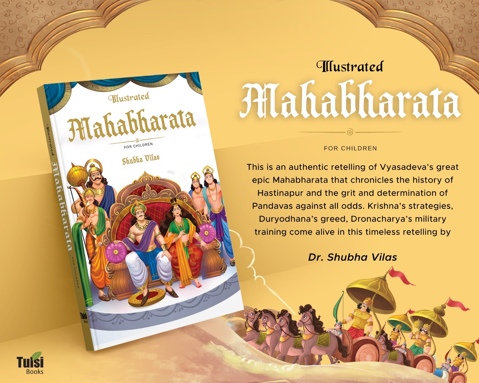 Illustrated Mahabharata for Children (Hardcover Book) by Shubha Vilas - Matchless Gifts