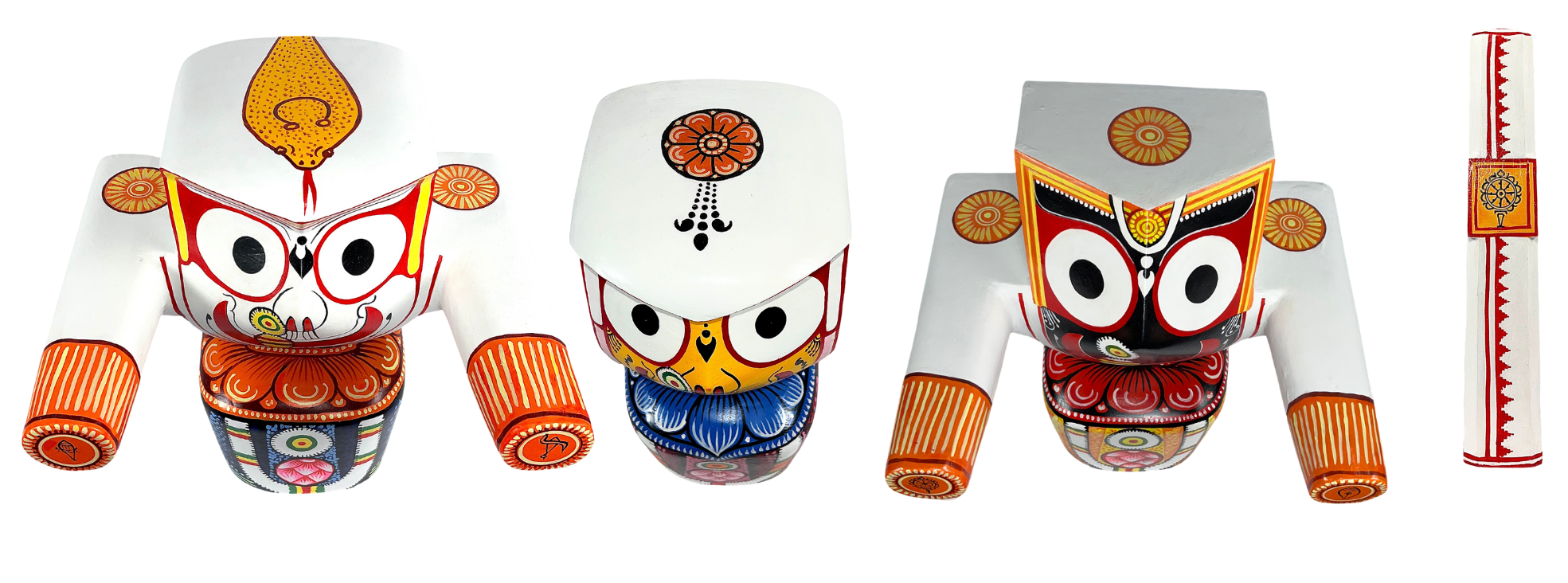 Wooden Jagannath Baladev Subhadra Set