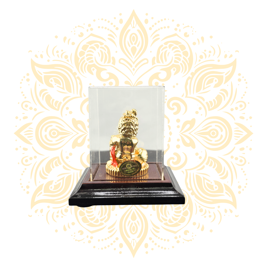 Laddu Gopal Golden Murti in Acrylic Display Case – 4" - Matchless Gifts