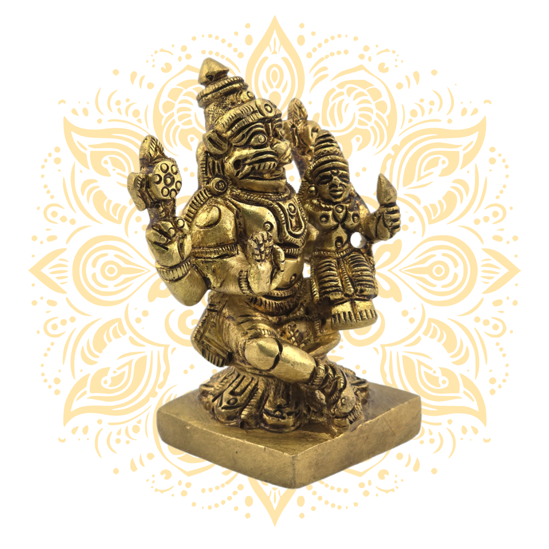 Brass Laxmi Narasimha Murti 3 " - Matchless Gifts