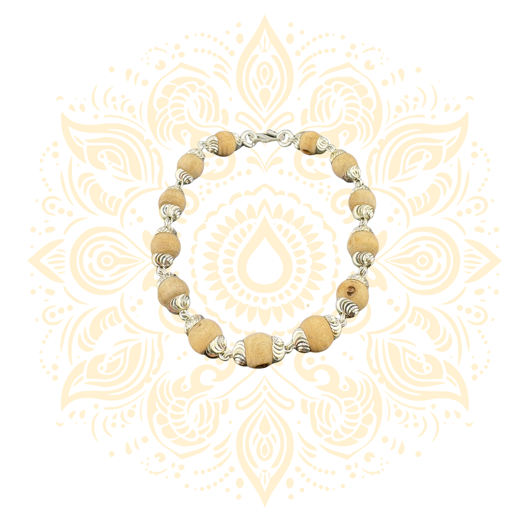 Silver Tulasi Bracelet Devotional Jewelry - Matchless Gifts7