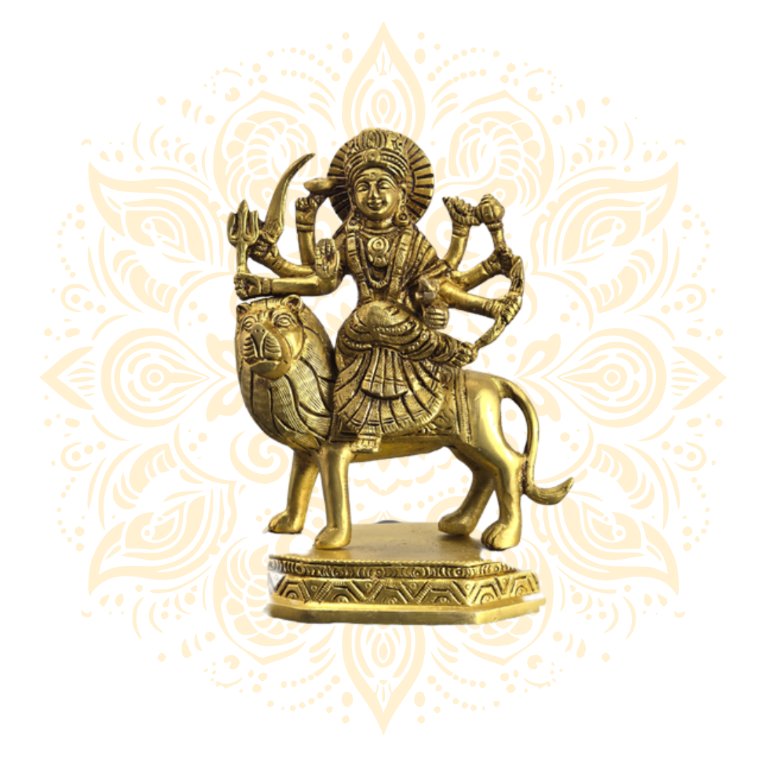 Brass Durga 6"