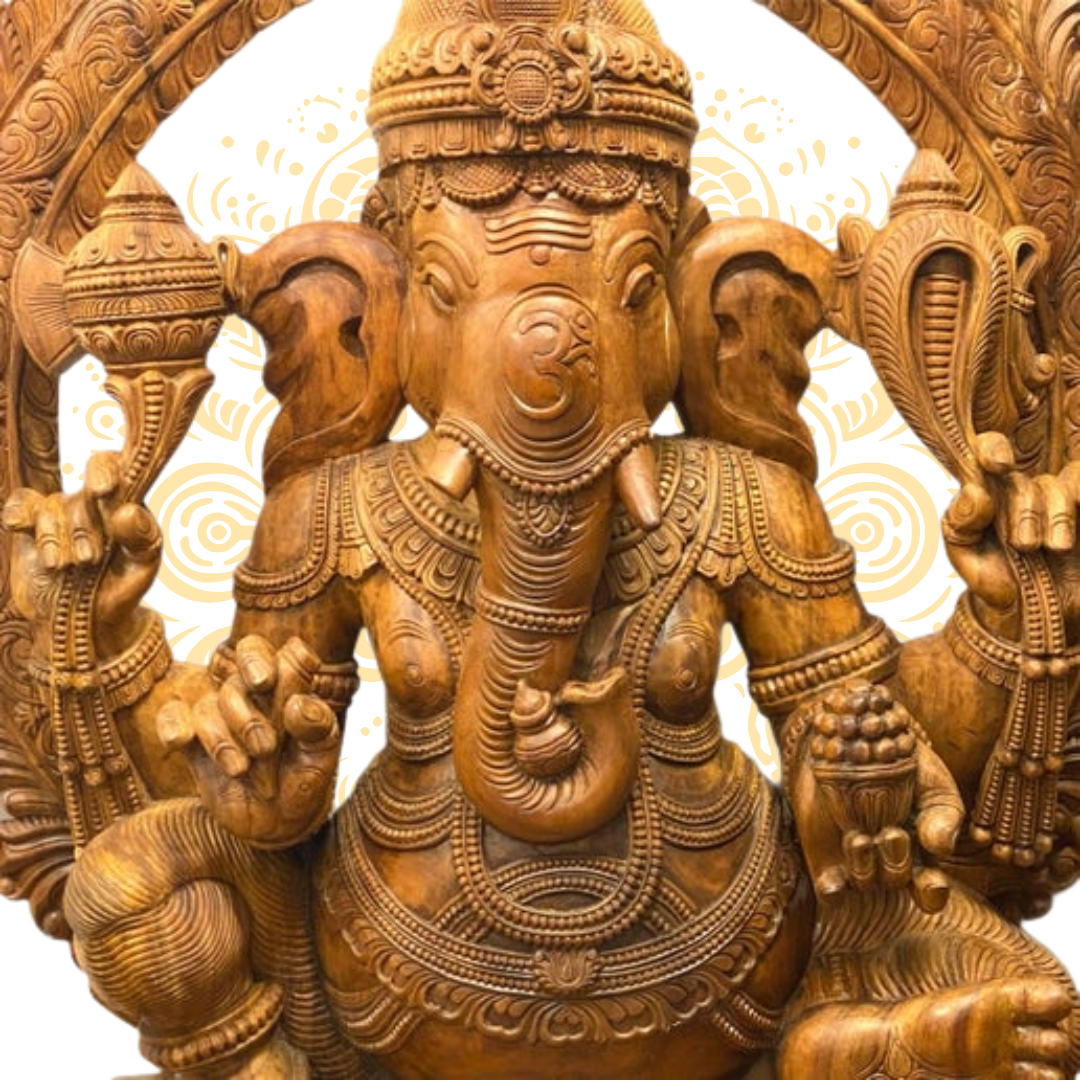 Handcrafted Wooden Ganesh 5'