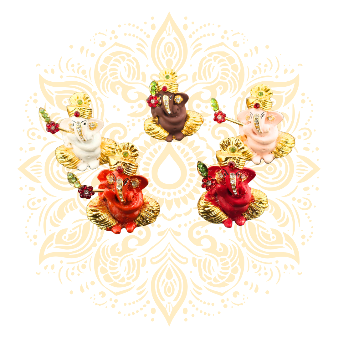 Mini Lord Ganesh Murti 2.25" - 5 colors available - Matchless Gifts2