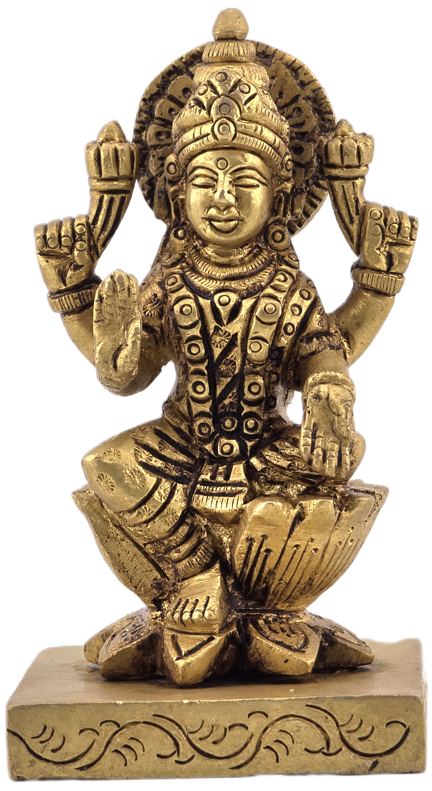 Assorted Brass Goddess Laxmi Murtis - Matchless Gifts8