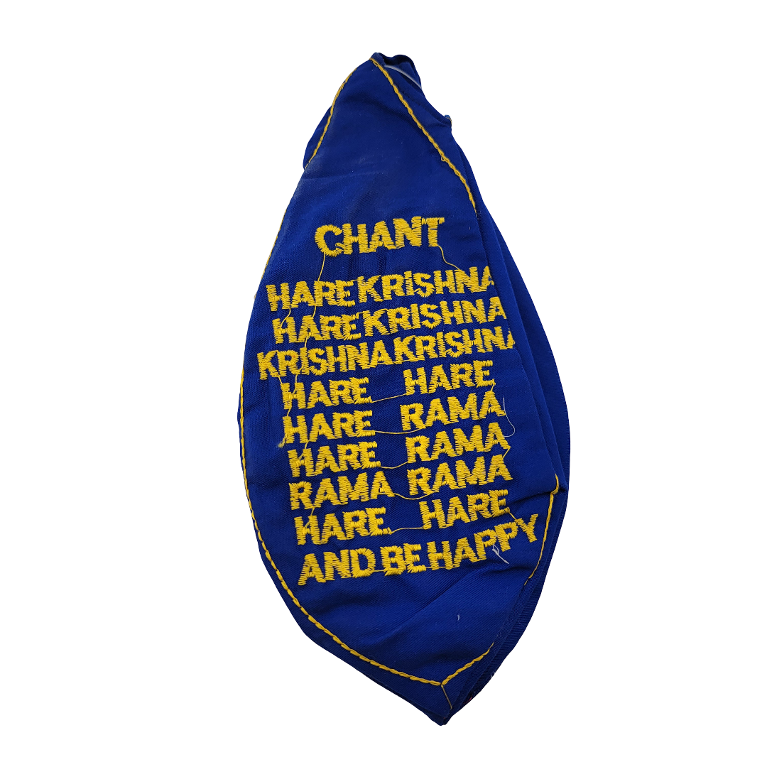 Embroidered Japa Bead Bag - Krishna w/ Cow (10 Colors) - Matchless Gifts11